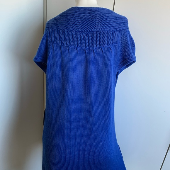 *NWT* Roxy XL cap sleeve knit two button blue cardigan sweater - Picture 6 of 6